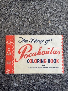 The Story of Pocahontas Coloring Book - Red & Blue